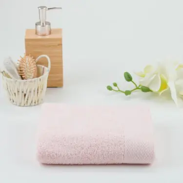 Полотенце махровое гладкокрашеное 30х60см, розовый, хл 100%, 480г/м2