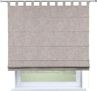 Римская штора «Кортин», софт мрамор пудровый, на петлях