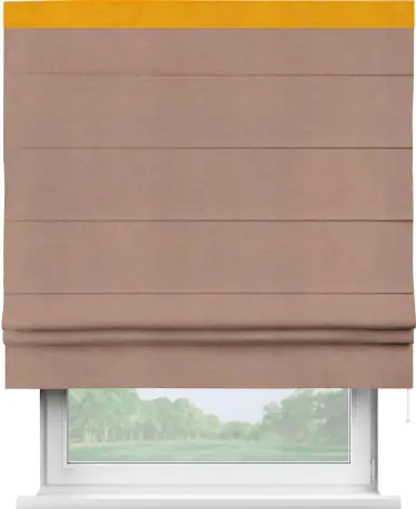 Римская штора «Кортин» с кантом Кинг, для проема, ткань вельвет брусничный джем