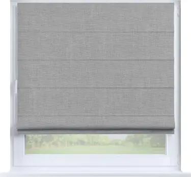 Римская штора «Кортин», лён серый, на створку
