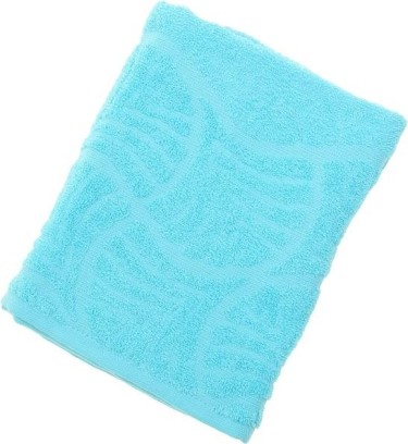 Полотенце махровое "Волна", размер 50х90 см, 300 гр/м2, цвет голубой