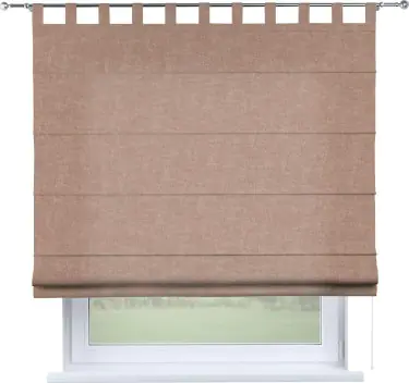 Римская штора «Кортин», канвас розовая пудра, на петлях