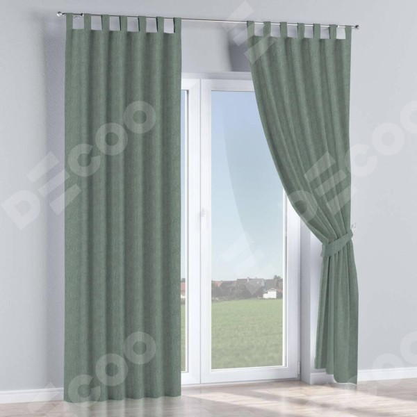 Комплект штор на петлях 2 шт. лён димаут серый