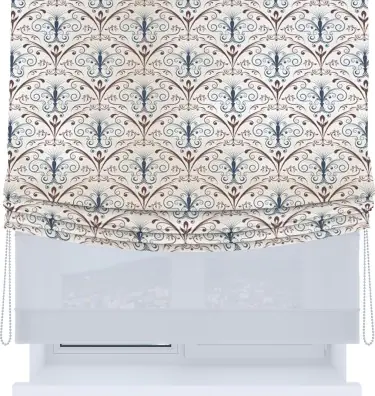 Римская штора «Кортин», день-ночь с мягкими складками, «Ажурные арки»