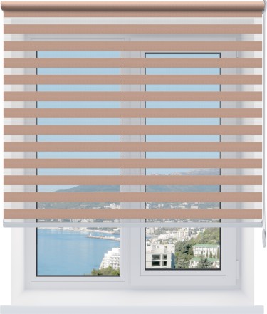 Рулонная штора День-ночь Metalic золото