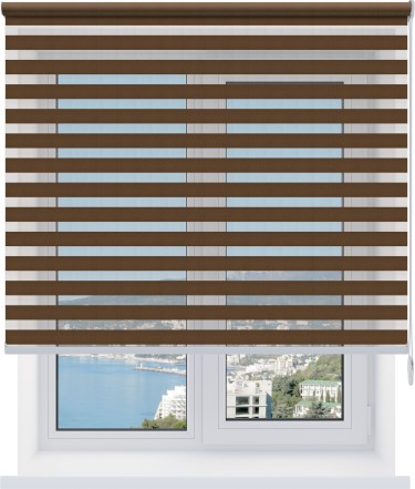 Рулонная штора День-ночь Basic венге