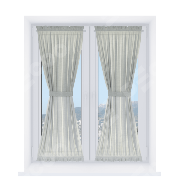 Штора песочные часы «Кортин» лён серый