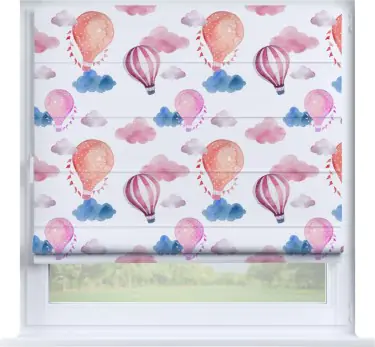 Римская штора «Кортин» на створку «Полёт в облаках»