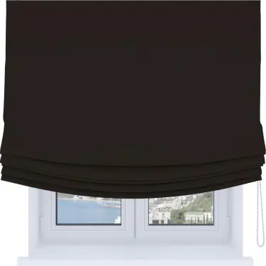 Римская штора Soft с мягкими складками, ткань блэкаут однотонный венге