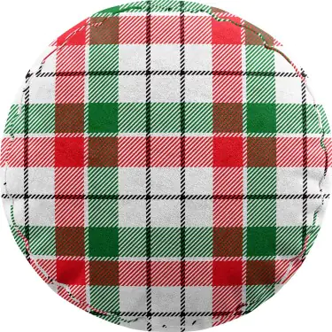 Подушка круглая Cortin «Трёхцветная клетка»