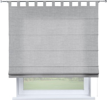 Римская штора на петлях «Кортин», ткань лён серый