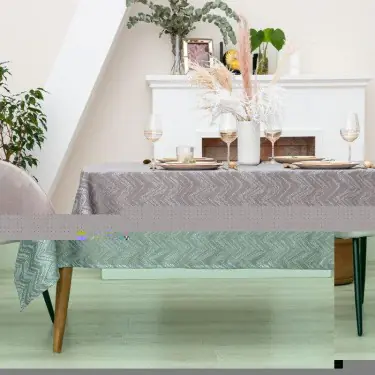 Скатерть Этель "Lines" цв.серый, 142*110 +/-3 см, 115 ±10 гр,100% п/э