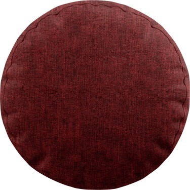 Подушка круглая Cortin лён кашемир бордовый