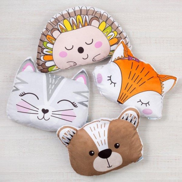 Подушка декоративная Крошка Я «Лисичка», 35 × 27 см, велюр, 250 г/м²