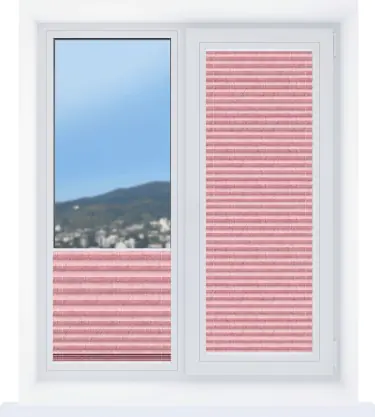 Штора плиссе Краш перламутр розовый