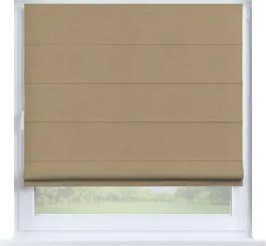 Римская штора «Кортин» на створку, ткань лён димаут, тёмно-бежевый
