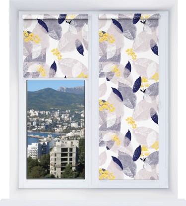 Рулонная штора Мини с принтом Листопад