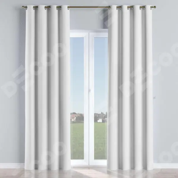 Комплект штор на люверсах вельвет белоснежный