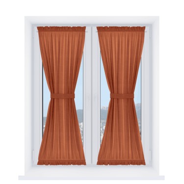 Штора песочные часы «Кортин» вельвет терракотовый