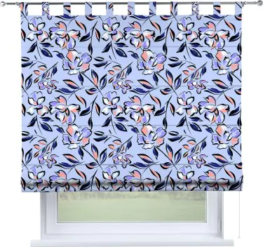 Римская штора на петлях «Цветочки и листочки»