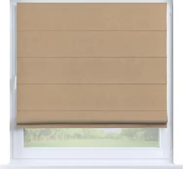 Римская штора «Кортин» на створку, ткань вельвет песочный