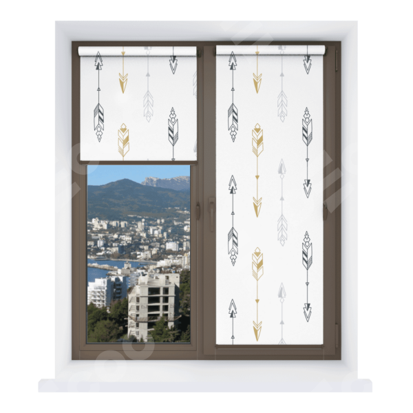 Рулонная штора Мини с принтом Любимые стрелки