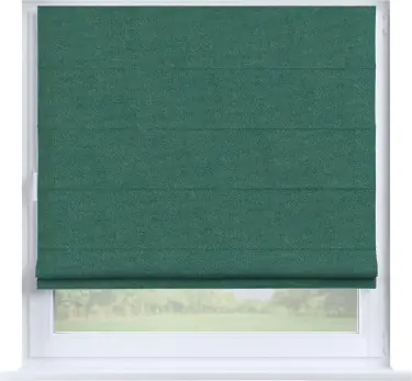 Римская штора «Кортин», лён димаут светло-бирюзовый, на створку