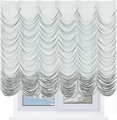 Французская штора «Кортин», лён молочный