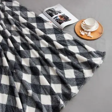 Плед LoveLife "Клетка" 200*220 см,100% п/э, велсофт 280 гр/м2