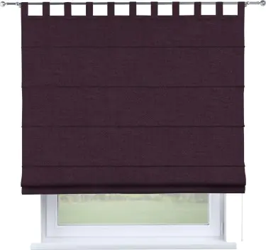 Римская штора «Кортин», лён димаут фиолетовый, на петлях