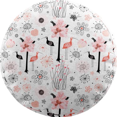 Подушка круглая Cortin «Любопытные птички»