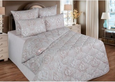 Одеяло обл. 172*205, ОМТ150-17, шерсть овечья, ткань тик, п/э