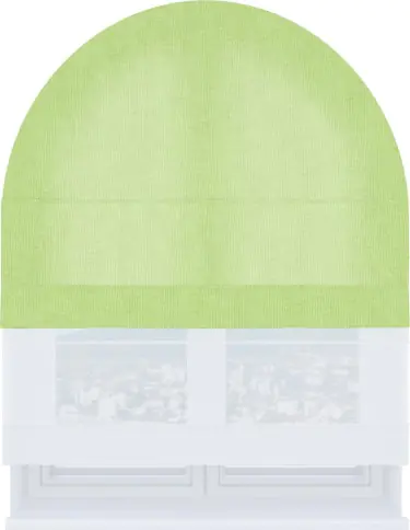 Римская штора «Кортин», канвас липовый, день-ночь для арочного проёма