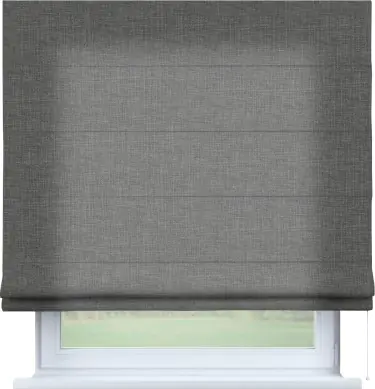 Римская штора «Кортин», лён тёмно-серый, для проёма