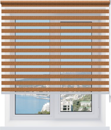 Рулонная штора День-ночь Savana коричневый