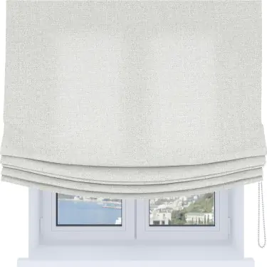 Римская штора Soft с мягкими складками, ткань лён шампань