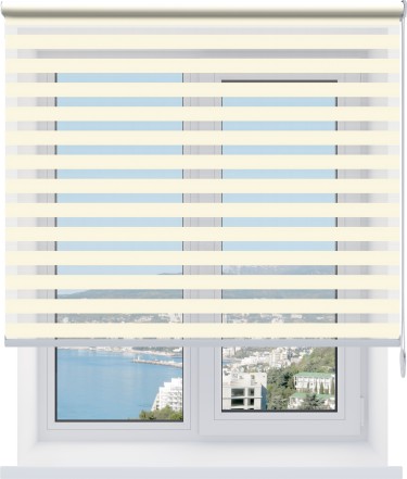 Рулонная штора День-ночь Basic кремовый