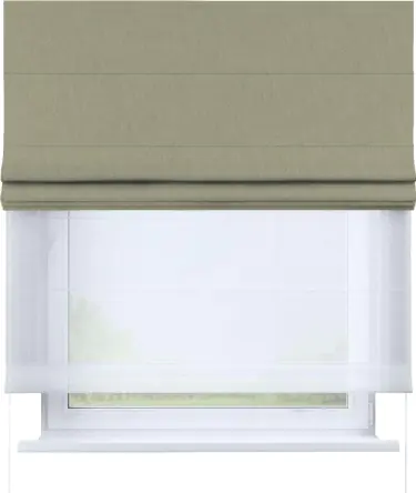 Римская штора «Кортин», канвас латте, день-ночь