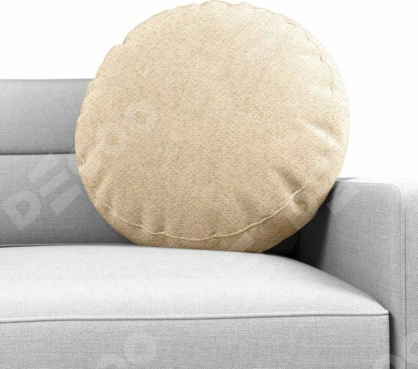 Подушка круглая Cortin ткань блэкаут с блеском бежевый