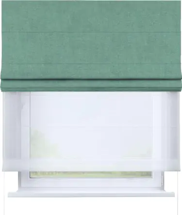 Римская штора «Кортин», канвас мятный, день-ночь