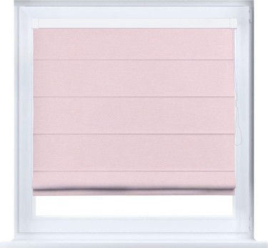 Римская штора «Кортин» кассетная, ткань блэкаут однотонный, розовый