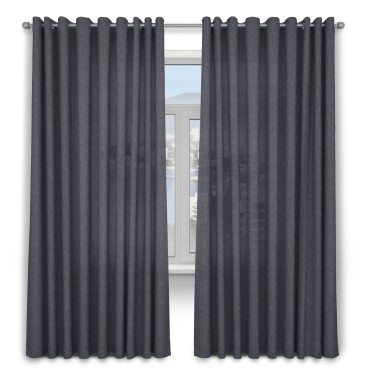 Шторы на люверсах ткань софт однотонный графит