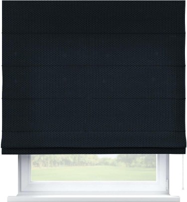 Римская штора «Кортин» для проема, ткань лён димаут max, синий