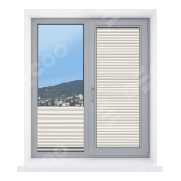 Штора плиссе ткань Солеа кремовый