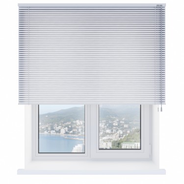 Горизонтальные жалюзи 901 серебряные (глянец)