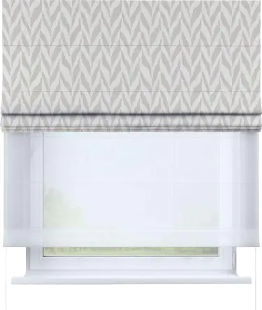 Римская штора «Кортин» день-ночь «Песочный зебрано»