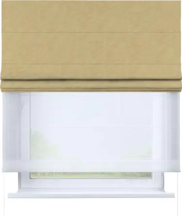 Римская штора «Кортин», канвас абрикосовый, день-ночь