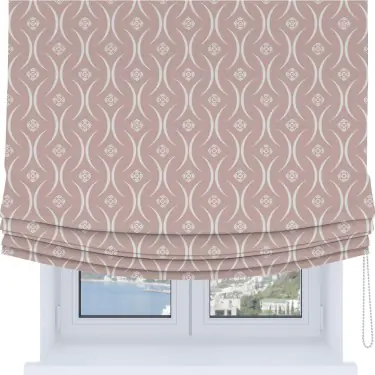 Римская штора Soft с мягкими складками, «Воздушный узор бежевый»