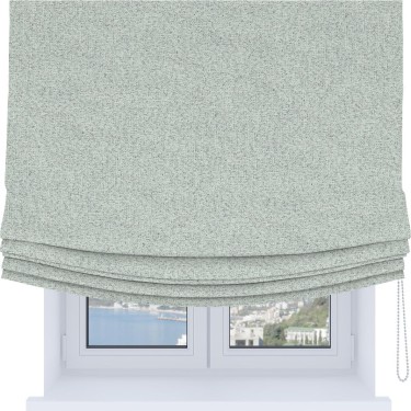 Римская штора Soft с мягкими складками, ткань лён блэкаут белый