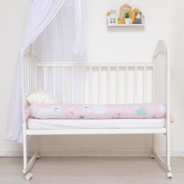 Бортик в кроватку Крошка Я "Sweet cats" 20х120 см, 100% хлопок